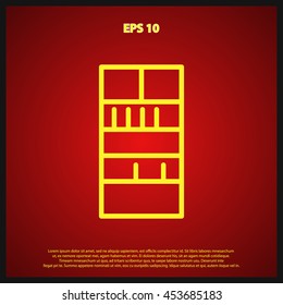 bookshelf line icon