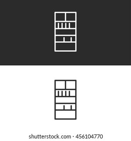 bookshelf line icon