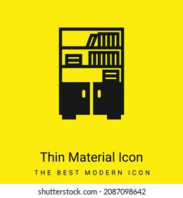 Bookshelf minimal bright yellow material icon