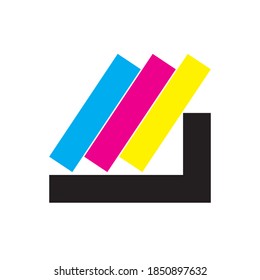 Librería con vector de diseño del logotipo de la letra ML