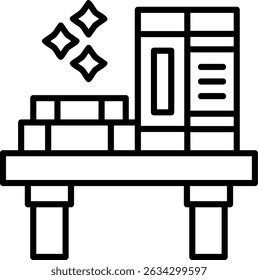 Librero Nuevo Vector de diseño de iconos creativos