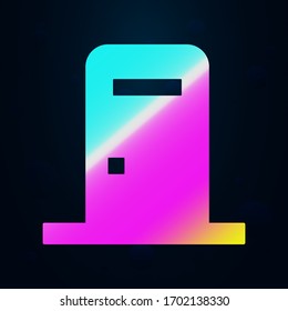 Nolan-Symbol in der virtuellen Bibliothek. Einfache dünne Linie, Vektorillustration der Möbelsymbole für i und ux, Website oder mobile Anwendungen