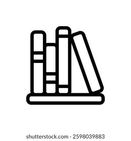 Bookshelf Outline Icon. Bookshelf Icon