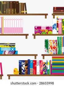 Bookshelf seamless background