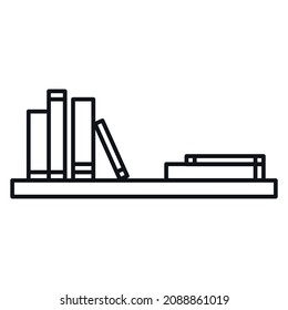 Icono de vector de línea simple de biblioteca.