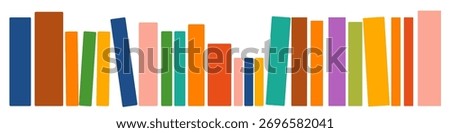 bookshelf vector. book minimalist set
