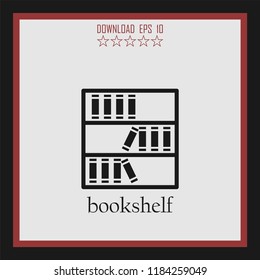 bookshelf vector icon