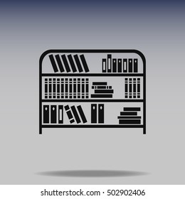 Bookshelf vector icon
