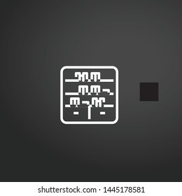 Bookshelf vector icon. Bookshelf concept stroke symbol design. Thin graphic elements vector illustration, outline pattern for your web site design, logo, UI. EPS 10.