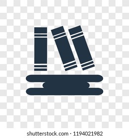 Bookshelf vector icon isolated on transparent background, Bookshelf transparency logo concept