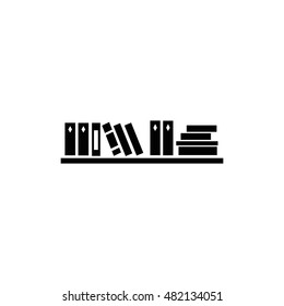 Bookshelf  vector icon isolated on white background.