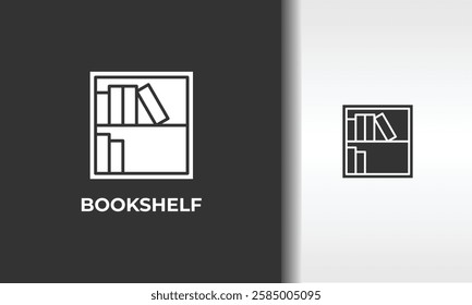 Bookshelf Vector, Icon Or Logo Sign Isolated Symbol Illustration