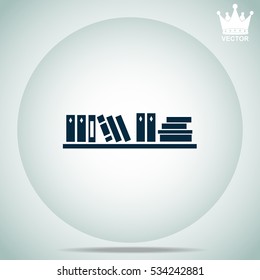 Bookshelf   vector illustration.
