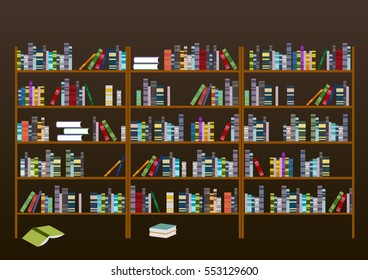 bookshelf. vector illustration