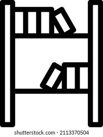 Bookshelf Vector illustration on a transparent background.Premium quality symmbols.Stroke vector icon for concept and graphic design.