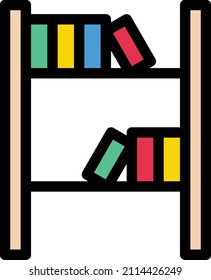 Bookshelf Vector illustration on a transparent background.Premium quality symmbols.Stroke vector icon for concept and graphic design.