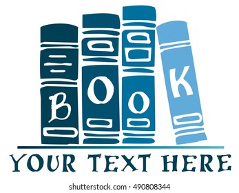 Bookshelf vector illustration where you can place your text 