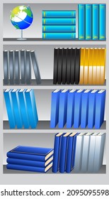 Bookshelf vector. Suitable for education