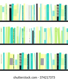 Bookshelves with books. Vector background