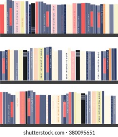 Bookshelves with books. Vector background