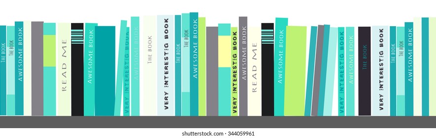 Bookshelves With Books. Vector Illustration