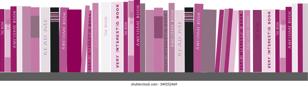Bookshelves with books. Vector illustration