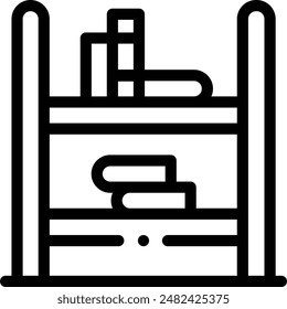 bookshelves icon. Thin Linear Style Design Isolated On White Background