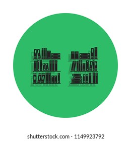 bookshelves in the library illustration. Element of library icon for mobile concept and web apps. Detailed bookshelves in the library icon can be used for web and mobile
