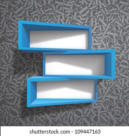 bookshelves on letters background  (repeatable pattern included)