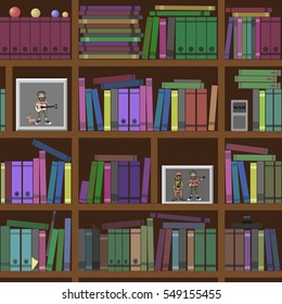 Librerías. Textura sin inconvenientes Ilustración vectorial