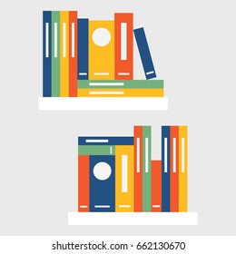 Bookshelves. Vector illustration