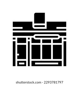 bookshop shop glyph icon vector. bookshop shop sign. isolated symbol illustration