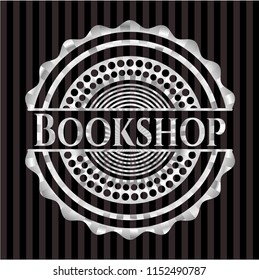 Bookshop silver shiny emblem