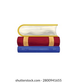 Bookstack library literature vector illustration