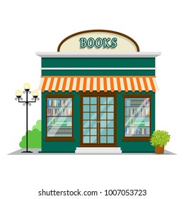 Bookstore. Book shop icon in flat Style.Vector illustration 