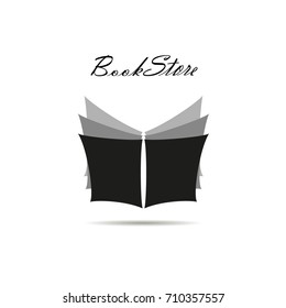 Bookstore or book shop logo for web design