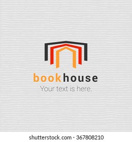 Bookstore, Bookshop Vector Logo, Sign, Icon Template With Open Book