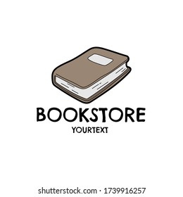 bookstore hand drawn logo design