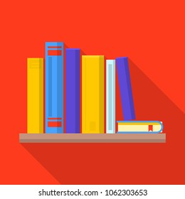 Bookstore icon. Flat illustration of bookstore vector icon for web