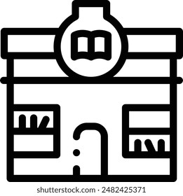 bookstore icon. Thin Linear Style Design Isolated On White Background