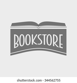bookstore or library vector logo concept. Education and knowledge concept. Open book logotype design template