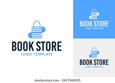 Idea de Ilustración vectorial de Plantilla de diseño de logotipo de librería