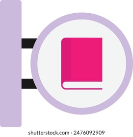 Bookstore Medal Find  Icon Vector Flat Illustration