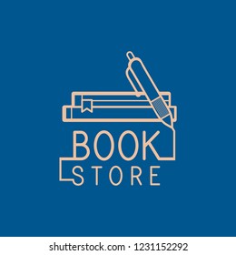 Bookstore and papers logo vector