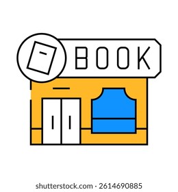 bookstore shop line icon vector. bookstore shop sign. isolated symbol illustration