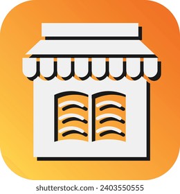 Bookstore Vector Glyph Gradient Background Icon For Personal And Commercial Use.
