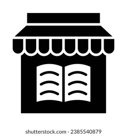 Bookstore Vector Glyph Icon For Personal And Commercial Use.
