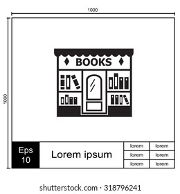 Bookstore vector icon.