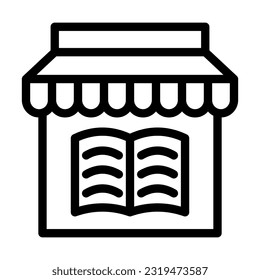 Ícono De Línea Gruesa Del Vector De Librería Para Uso Personal Y Comercial.

