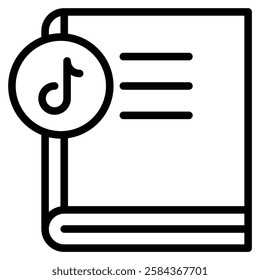 Booktok icon line vector illustration